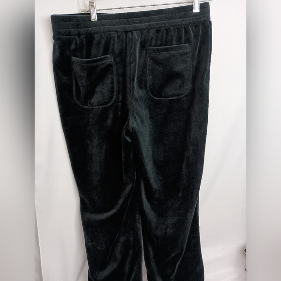 2/$30 Isaac Mizrahi Fall Winter Charcoal Black Soft Cozy Velour Pants-(#186) - Picture 4 of 6
